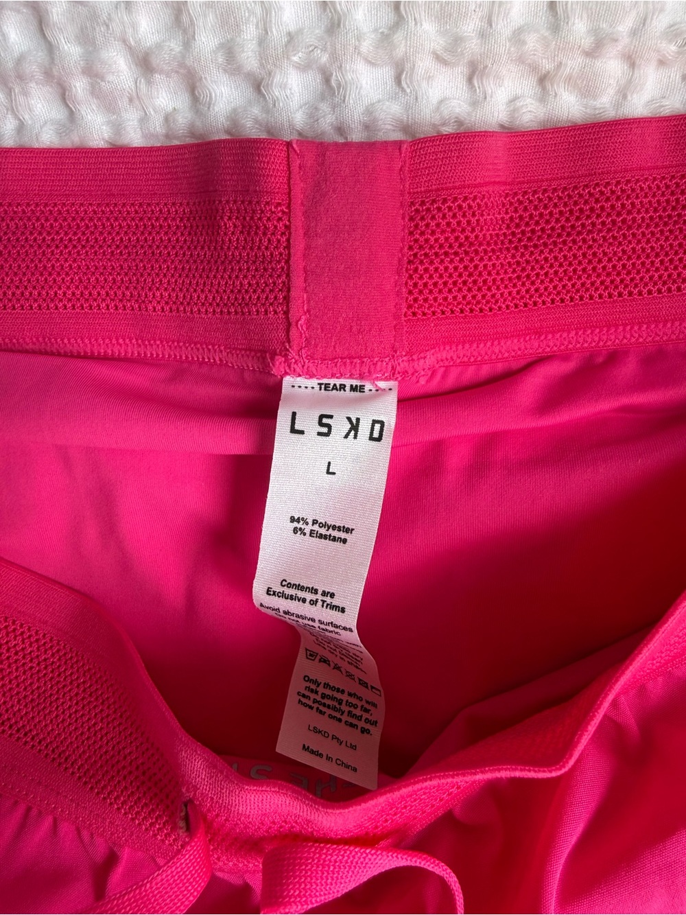 LSKD Women’s Athletic Hot Ultra Pink Running Accelerate Shorts size Large - Picture 6 of 9